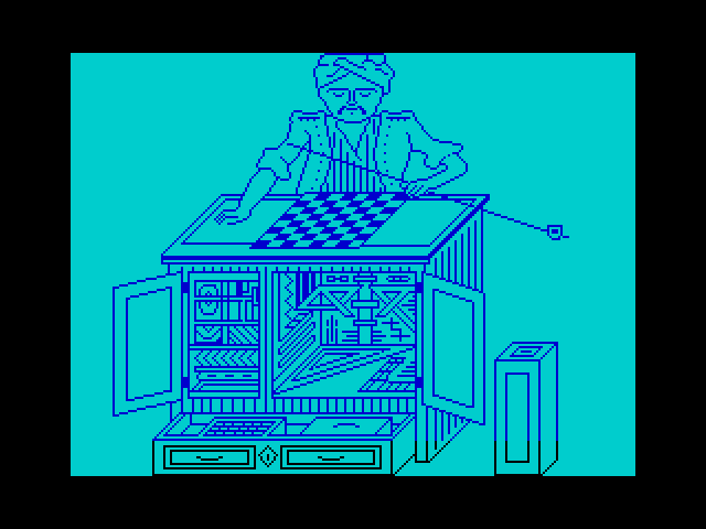 Chess title screen for ZX Spectrum